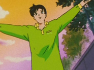 Mamoru practices his approach in his uglyass shirt